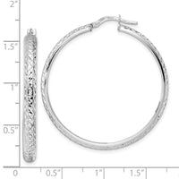 Thumbnail for 14K Polished Diamond Cut Hoop Earrings