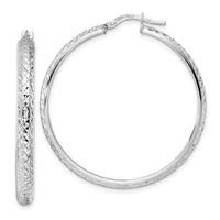 Thumbnail for 14K Polished Diamond Cut Hoop Earrings