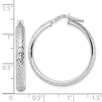 Thumbnail for 14K Polished Diamond Cut Hoop Earrings