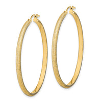 Thumbnail for 14K Polished and Satin Hoop Earrings