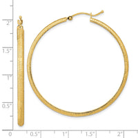 Thumbnail for 14K Polished and Satin Hoop Earrings