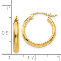 Thumbnail for 14k Round Tube Hoop Earrings