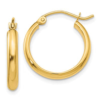 Thumbnail for 14k Round Tube Hoop Earrings