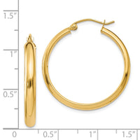 Thumbnail for 14k Round Tube Hoop Earrings