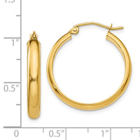 Thumbnail for 14k Round Tube Hoop Earrings