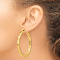 Thumbnail for 14k Polished 5mm Lightweight Hoop Earrings