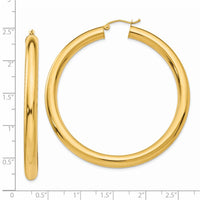 Thumbnail for 14k Polished 5mm Lightweight Hoop Earrings