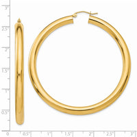 Thumbnail for 14k Polished 5mm Lightweight Hoop Earrings