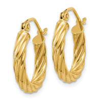 Thumbnail for 14k Polished 2.75mm Twisted Hoop Earrings