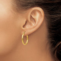 Thumbnail for 14k Polished 3.25mm Twisted Hoop Earrings