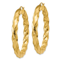 Thumbnail for 14k Polished 5.0mm Twisted Hoop Earrings