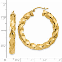 Thumbnail for 14k Polished 5.0mm Twisted Hoop Earrings