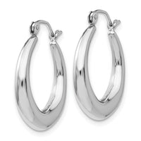 Thumbnail for 14k White Gold Polished Hoop Earrings