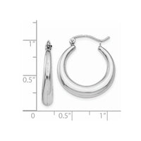 Thumbnail for 14k White Gold Polished Hoop Earrings
