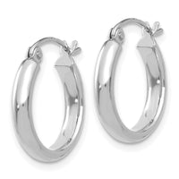 Thumbnail for 14k White Gold Polished Hoop Earring