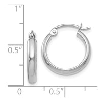Thumbnail for 14k White Gold Polished Hoop Earring