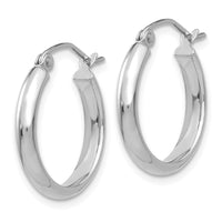 Thumbnail for 14k White Gold Polished Hoop Earring