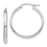 Thumbnail for 14k White Gold Polished Hoop Earring