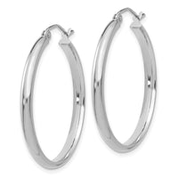 Thumbnail for 14k White Gold Polished Hoop Earring