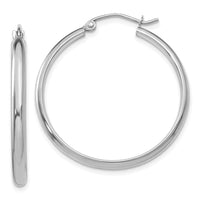 Thumbnail for 14k White Gold Polished Hoop Earring