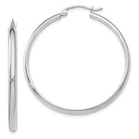 Thumbnail for 14k White Gold Polished Hoop Earring