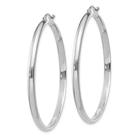 Thumbnail for 14k White Gold Polished Hoop Earring