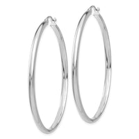 Thumbnail for 14k White Gold Polished Hoop Earring
