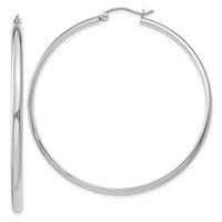 Thumbnail for 14k White Gold Polished Hoop Earring