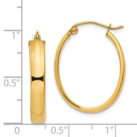 Thumbnail for 14k Lightweight Oval Hoop Earrings