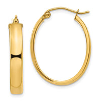 Thumbnail for 14k Lightweight Oval Hoop Earrings