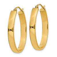 Thumbnail for 14k Lightweight Oval Hoop Earrings