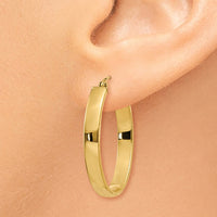 Thumbnail for 14k Lightweight Oval Hoop Earrings