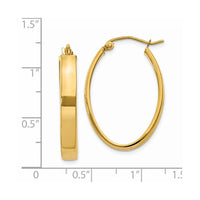 Thumbnail for 14k Lightweight Oval Hoop Earrings