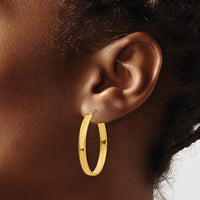 Thumbnail for 14k Lightweight Oval Hoop Earrings