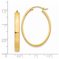 Thumbnail for 14k Lightweight Oval Hoop Earrings