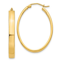 Thumbnail for 14k Lightweight Oval Hoop Earrings