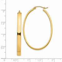 Thumbnail for 14k Lightweight Oval Hoop Earrings