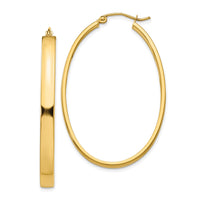 Thumbnail for 14k Lightweight Oval Hoop Earrings