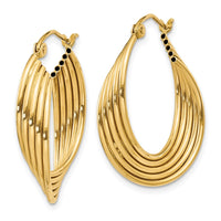 Thumbnail for 14k Lightweight Fancy Hoop Earrings