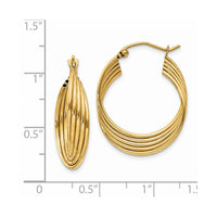 Thumbnail for 14k Lightweight Fancy Hoop Earrings