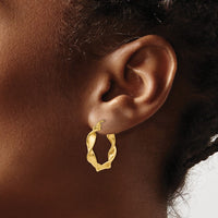 Thumbnail for 14k 4.00mm Twisted Hoop Earrings