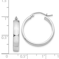 Thumbnail for 14k White Gold Polished Hoop Earring