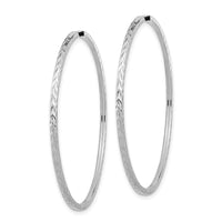 Thumbnail for 14k Diamond-cut Square Tube Endless Hoop Earrings
