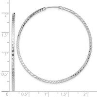Thumbnail for 14k Diamond-cut Square Tube Endless Hoop Earrings