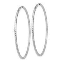Thumbnail for 14k Diamond-cut Square Tube Endless Hoop Earrings