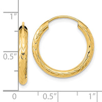 Thumbnail for 14k Polished & D/C Endless Hoop Earrings