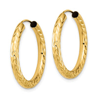 Thumbnail for 14k Polished & D/C Endless Hoop Earrings