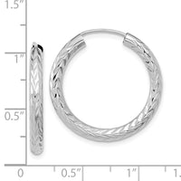 Thumbnail for 14k Polished & D/C Endless Hoop Earrings