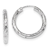 Thumbnail for 14k Polished & D/C Endless Hoop Earrings