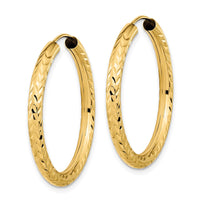 Thumbnail for 14k Polished & D/C Endless Hoop Earrings